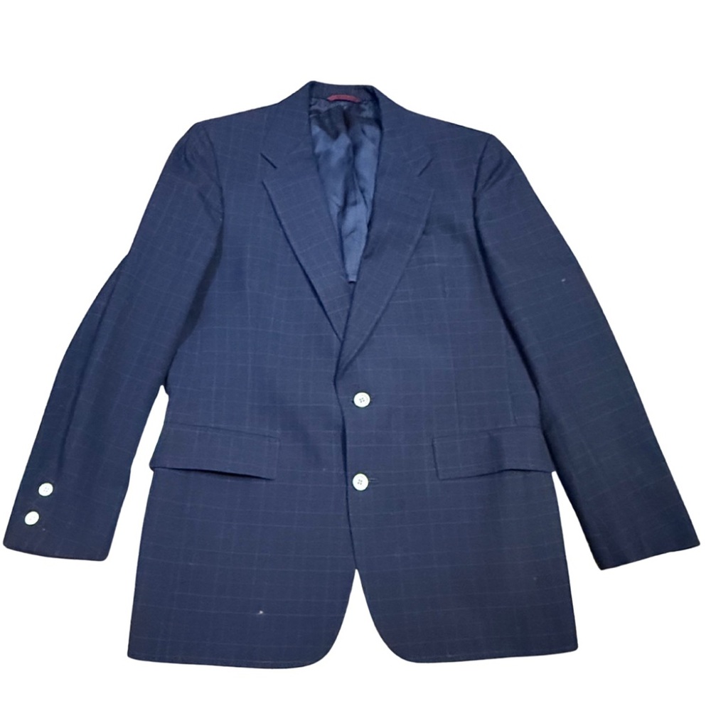Vintage Jack Nicklaus Golden Bear Blazer 42R Navy Windowpane old money‎ heritage